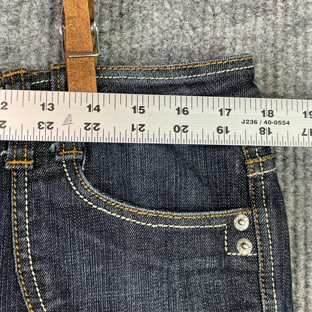 Yuva Denim Bermuda Shorts Womens 14 Dark Blue Stretch Pockets Casual Summer